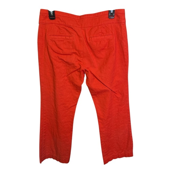 Cartonnier Anthropologie Charlie Crop Flare Pants Hot Orange‎ Casual Mid Rise - Picture 4 of 9